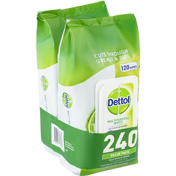 Dettol Multipurpose Wipes Apple Apple 240 Pack