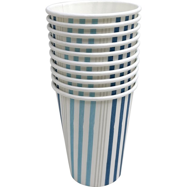 Armada Paper Cups Blue Watercolour 10 Pack