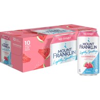 Mount Franklin No Sugar Lightly Sparkling Watermelon Water Cans