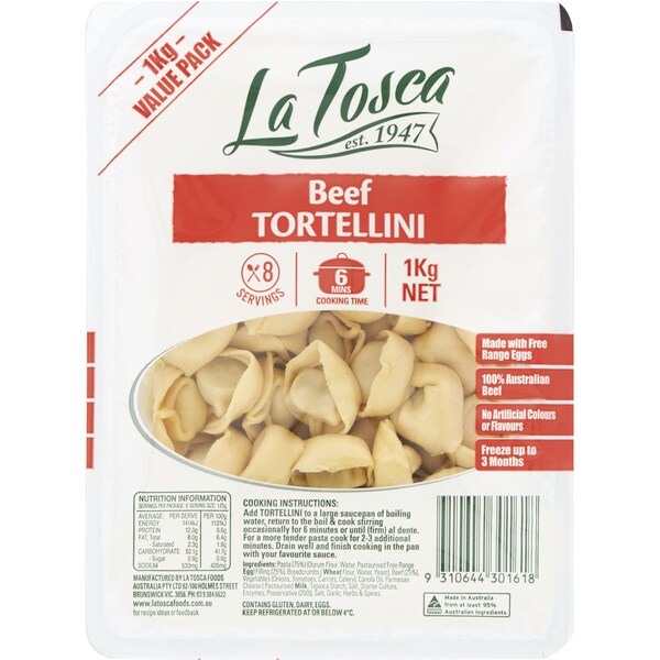 La Tosca Beef Tortellini 1kg