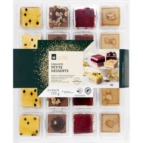 Woolworths Gold Exquisite Petite Desserts 20 Pack bunch