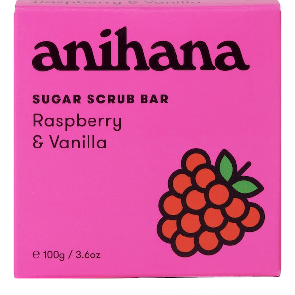 Anihana Sugar Scrub Bar Raspberry & Vanilla 100g