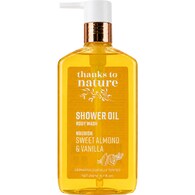 Thanks To Nature Shower Oil Nourish Sweet Almond & Vanilla