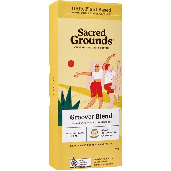 Sacred Grounds Groover Blend Coffee Capsules 10 pack
