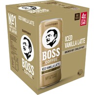 Suntory Boss Coffee Iced Vanilla Latte Cans