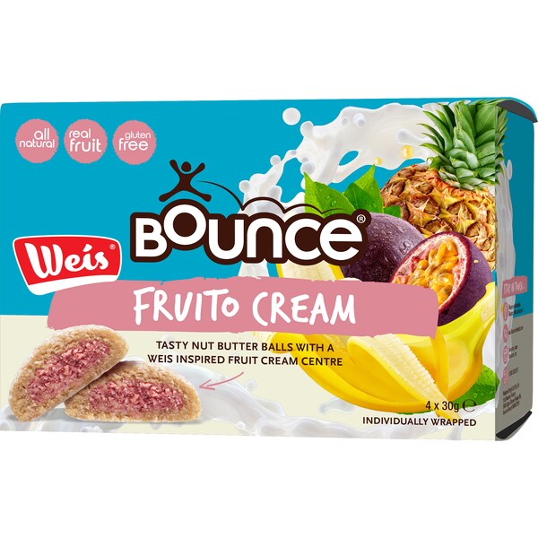 Bounce Weis Fruito Cream Filled Balls 4 pack