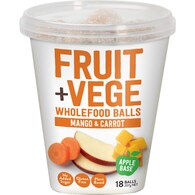 Tasti Fruit + Vege Wholefood Balls Mango & Carrot