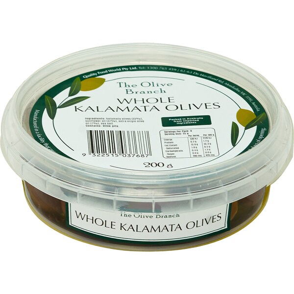 The Olive Branch Whole Kalamata Olives 200g