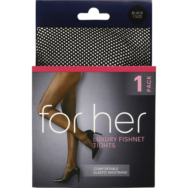 Essentials Luxury Fishnet Tights Black One Size Each