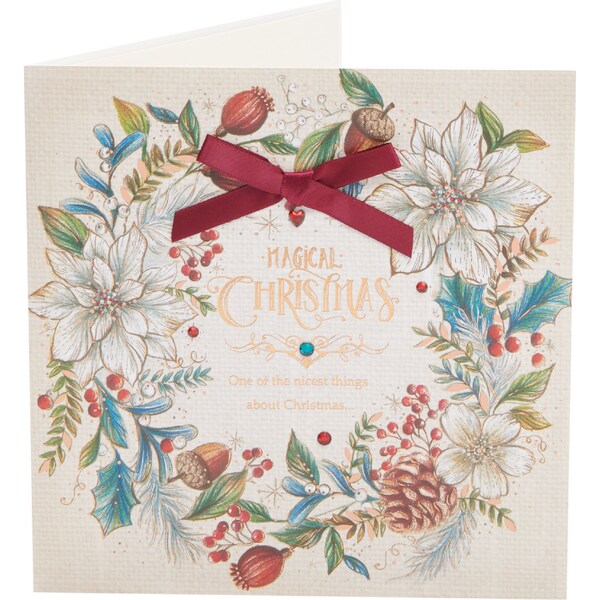 John Sands Christmas Greeting Card Wreath each