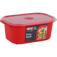 Decor Microsafe Easy Heat Oblong Container 1.6L