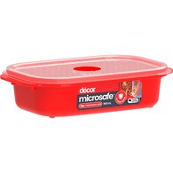Decor Microsafe Easy Heat Oblong Container 900mL