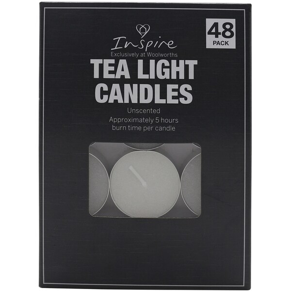 Essentials Candle Unscented 5hr 48 Pack