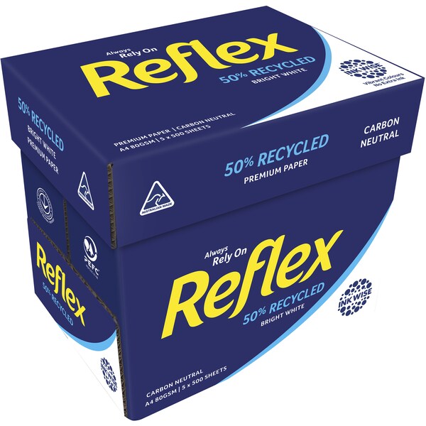 Reflex 50% Recycled Paper a4 5x80gsm 5 Pack