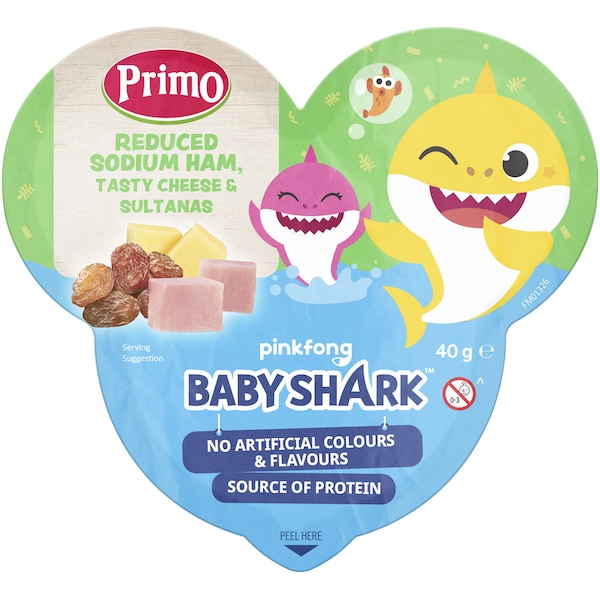 Primo Mini Mix Ups Baby Shark Ham Tasty Cheese & Sultanas 40g
