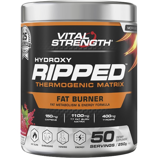 Vital Strength Ripped Thermogenic Fat Burner Raspberry 250g