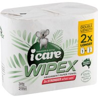icare Wipex Recycled Double Length 3 Ply Paper Towel