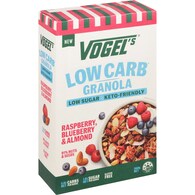 Vogels Low Carb Granola Raspberry Blueberry & Almond