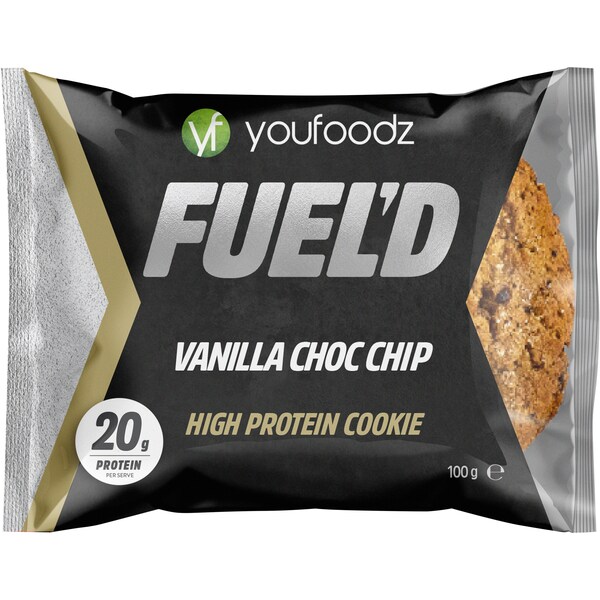 YouFoodz Cookie Vanilla Choc Chip Vanilla Choc Chip 100g