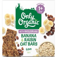 Only Organic Oat Bars Banana & Raisin