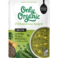 Only Organic Revive Soup Minted Peas Broccoli Kale & Chia