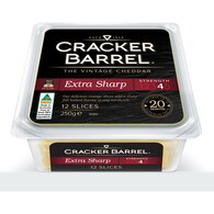 Cracker Barrel Vintage Cheddar Cheese Slices Extra Sharp