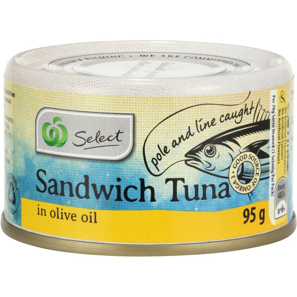 Woolworths Tuna Sandwich In Olive Oil 95G