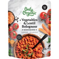 Only Organic Nourishing Bowl Vegetable & Lentil Bolognese