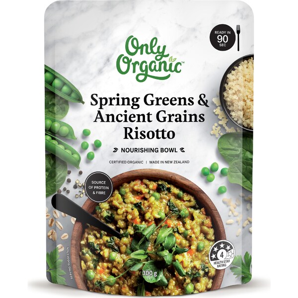 Only Organic Nourishing Bowl Spring Greens & Ancient Grains Risotto 300g