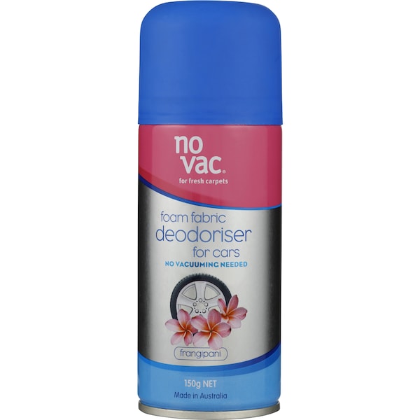 No Vac Auto Foam Car Care Fabric Deodoriser Frangipani 150g