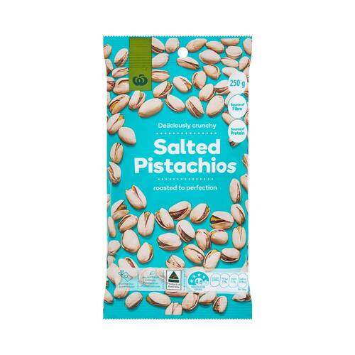 Woolworths Salted Pistachios 250g bunch