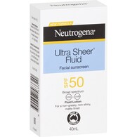 Neutrogena SPF 50 Ultra Sheer Fluid Face Sunscreen
