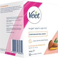 Veet Sugar Warm Wax Hair Removal Kit With Argan Oil