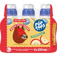 Pop Tops Fruit Drink Apple Poppers Multipack Lunch Box Bottles