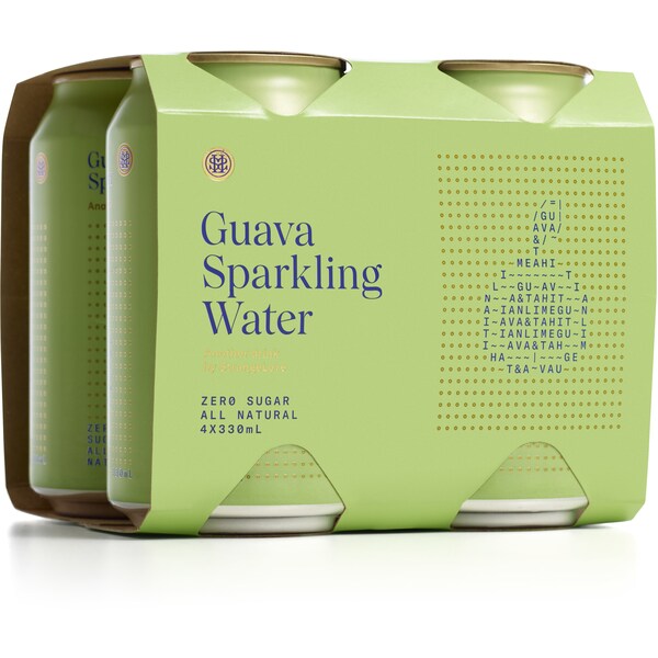 StrangeLove Guava Sparkling Water Zero Sugar All Natural Cans 330mL x 4 pack