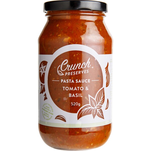 Crunch Preserves Pasta Sauce Tomato & Basil 520g