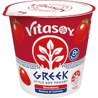 Vitasoy Greek Style Soy Yoghurt Hint Of Strawberry