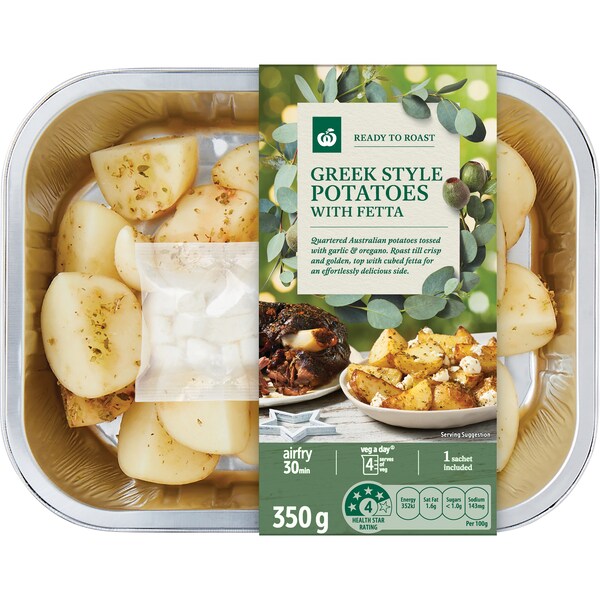 Woolworths Greek Style Potatoes With Fetta 350g