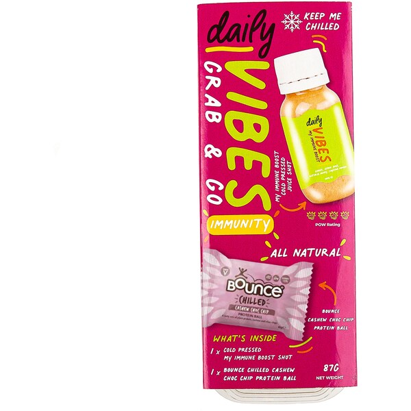 Daily Vibes Grab & Go Immunity Boost Shot & Protein Ball Each