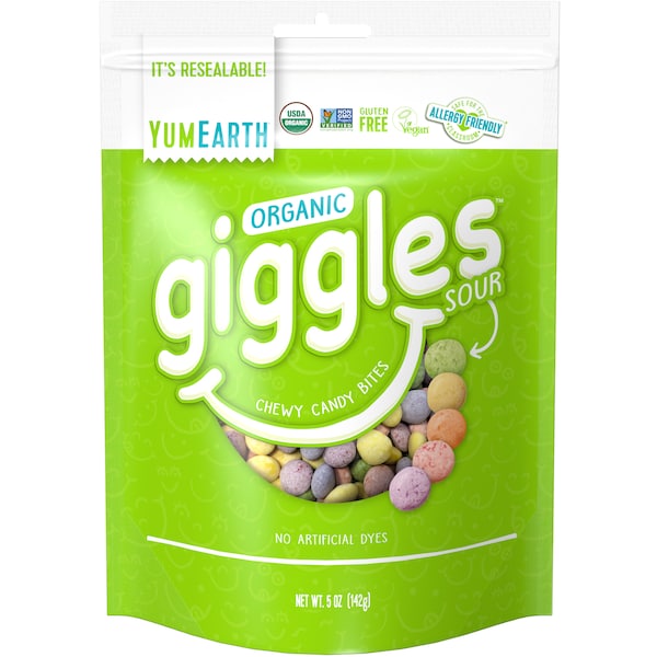 Yum Earth Organic Giggles Sour Candy Bites 142g