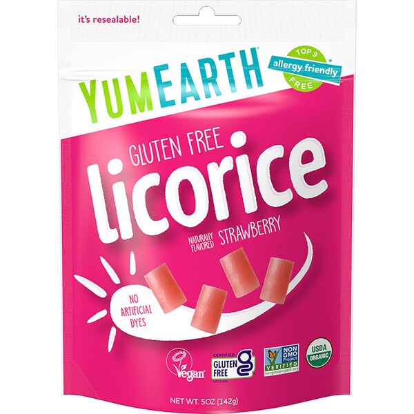 Yum Earth Organic Strawberry Licorice Share Bag 142g