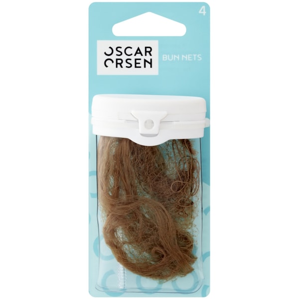 Oscar Orsen Hair Bun Nets Light Brown 4 pack