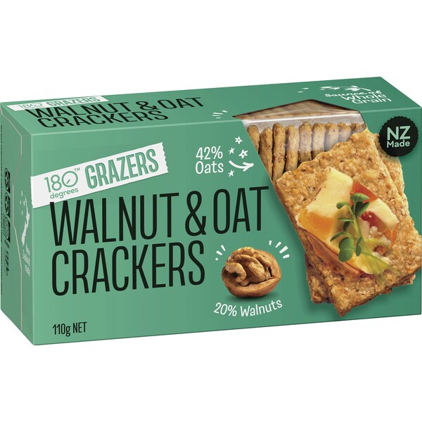 18 Degrees Walnut & Oat Crackers 110g