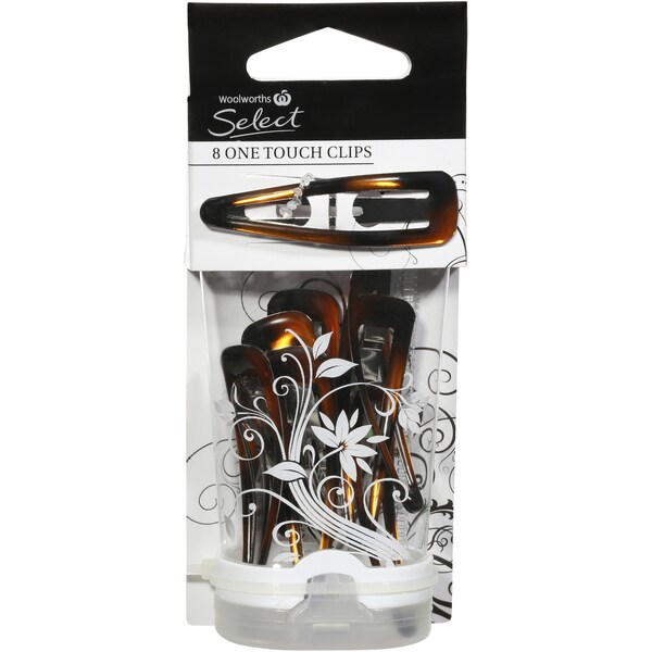Oscar Orsen One Touch Hair Clip Shell 8 Pack