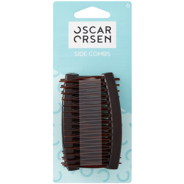 Oscar Orsen Hair Side Combs Clear 6 Pack