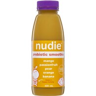 Nudie Probiotic Smoothie Mango Pear Passionfruit Orange Banana