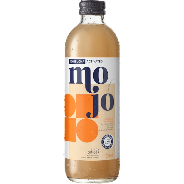 Mojo Activated Kombucha Zingy Ginger 330ml