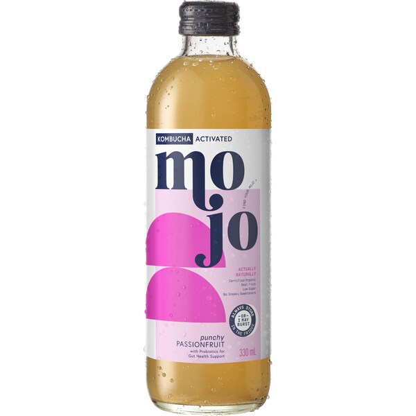 Mojo Activated Kombucha Punchy Passionfruit 330ml