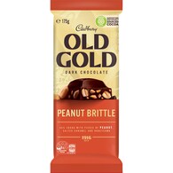 Cadbury Old Gold Peanut Brittle Dark Chocolate Block