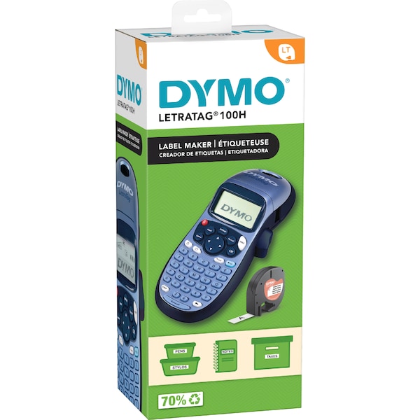 Dymo LetraTag 100H Handheld Labeller, Blue each